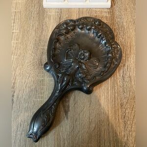 Art Nouveau Vintage Fairy Hand Mirror Britannia Artistic Silver